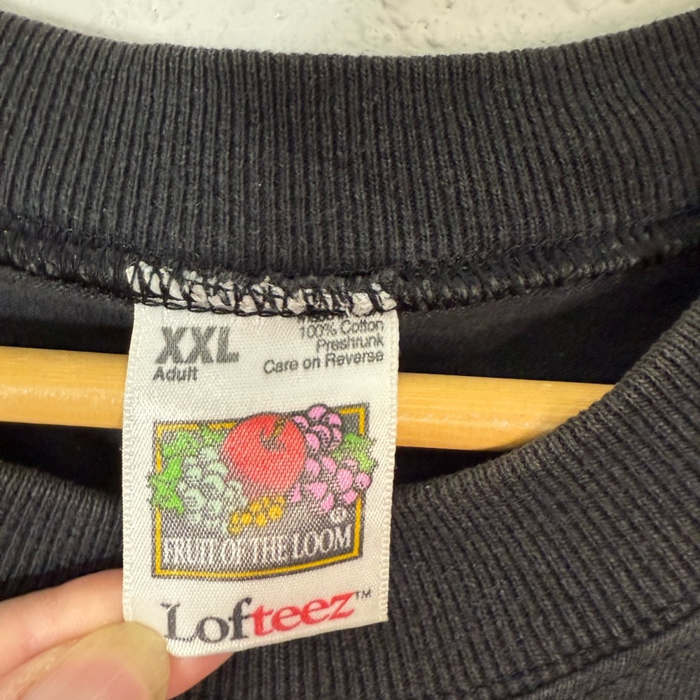 1991 Fruit of the Loom Cotton Black Texas Graphic Tee XXL Horses Vintage 90’s - Picture 8 of 8